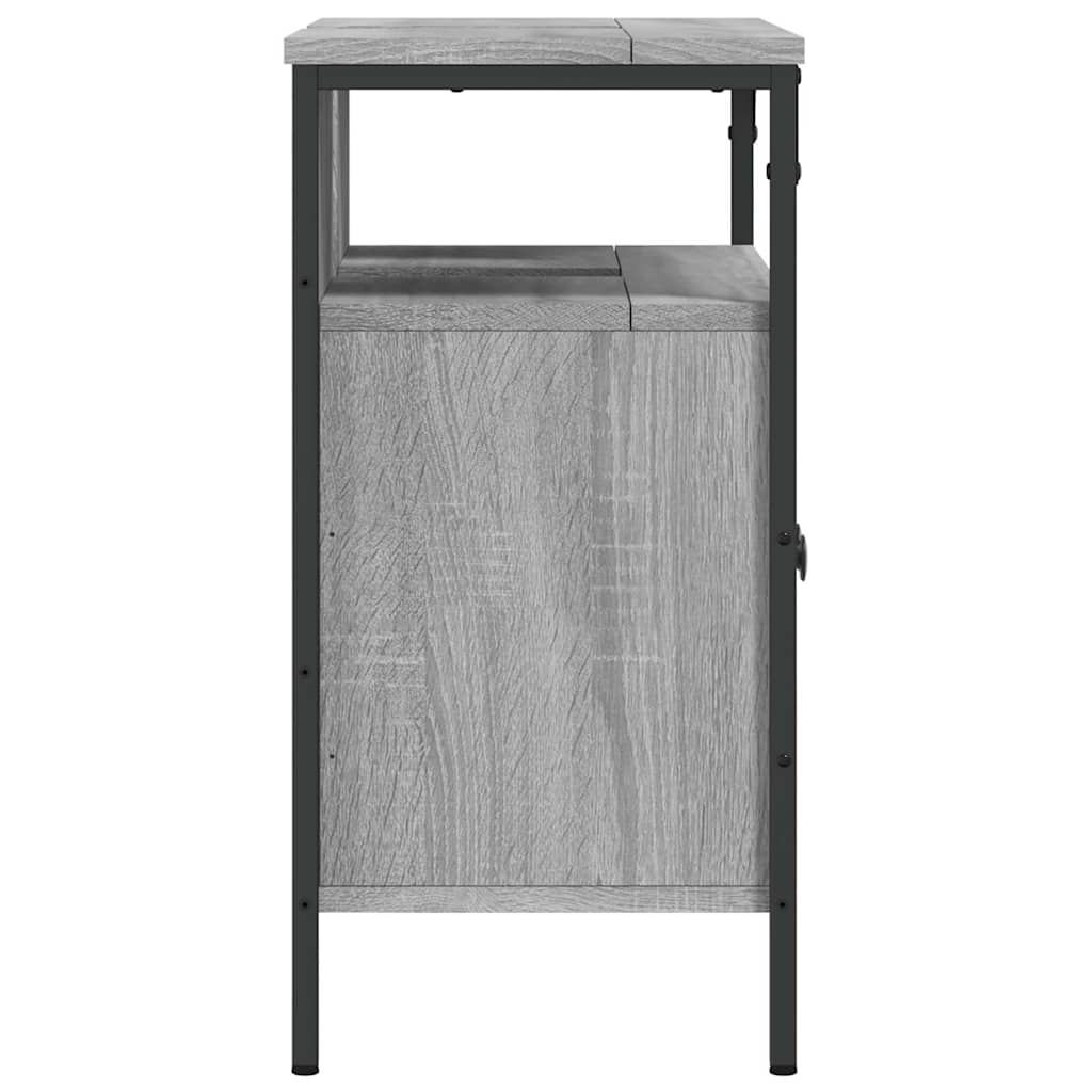 Ντουλάπι Νιπτήρα Μπάνιου Γκρι Sonoma 60x30x60 εκ. Επεξ. Ξύλο