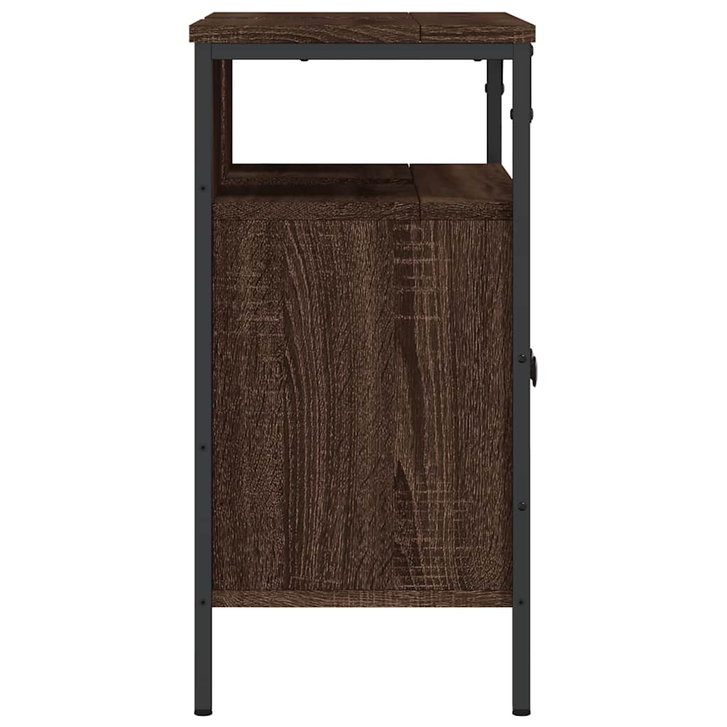 Ντουλάπι Νιπτήρα Μπάνιου Καφέ Δρυς 60x30x60 εκ. Επεξ. Ξύλο