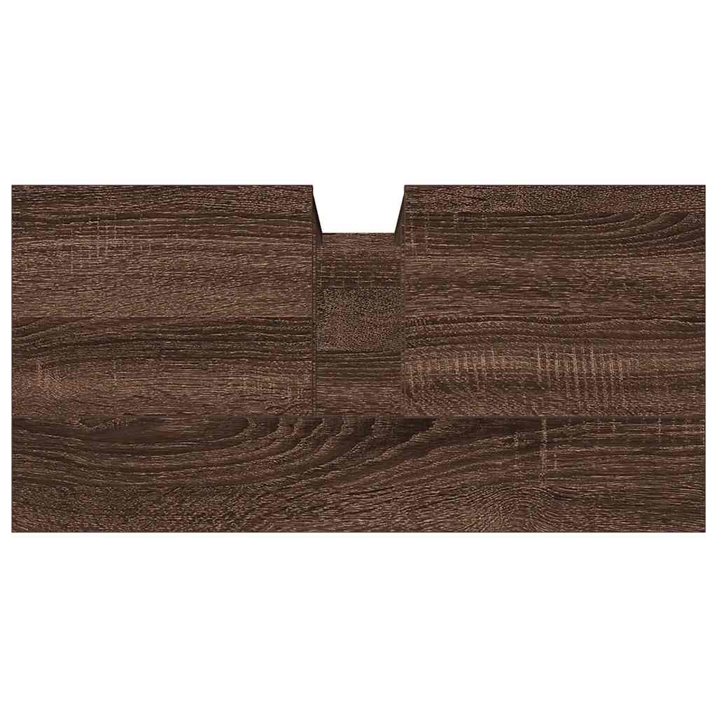 Ντουλάπι Νιπτήρα Μπάνιου Καφέ Δρυς 60x30x60 εκ. Επεξ. Ξύλο