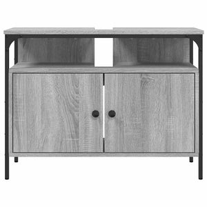 Ντουλάπι Νιπτήρα Μπάνιου Γκρι Sonoma 80x30x60 εκ. Επεξ. Ξύλο - Pakobazaar