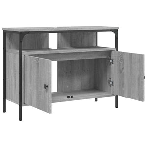 Ντουλάπι Νιπτήρα Μπάνιου Γκρι Sonoma 80x30x60 εκ. Επεξ. Ξύλο - Pakobazaar