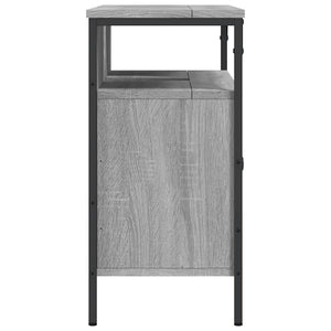 Ντουλάπι Νιπτήρα Μπάνιου Γκρι Sonoma 80x30x60 εκ. Επεξ. Ξύλο - Pakobazaar