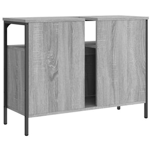 Ντουλάπι Νιπτήρα Μπάνιου Γκρι Sonoma 80x30x60 εκ. Επεξ. Ξύλο - Pakobazaar