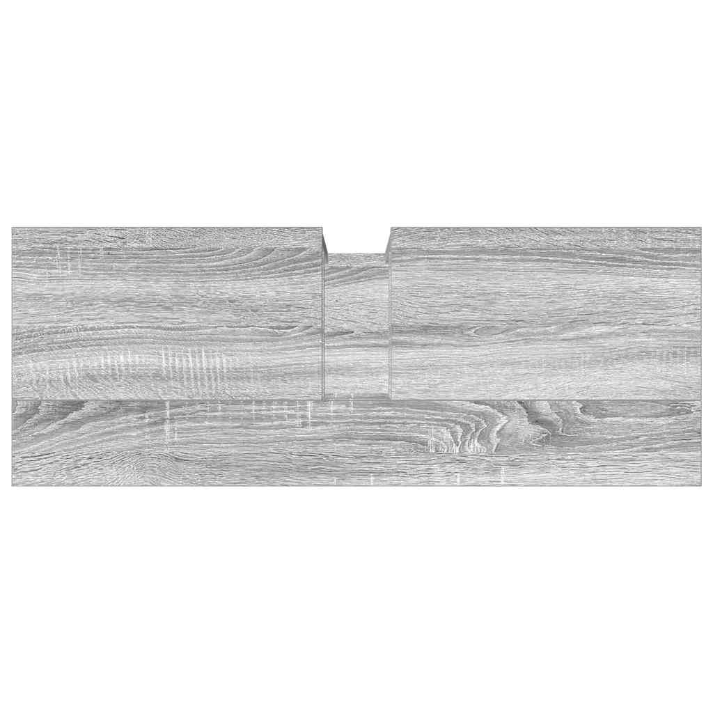 Ντουλάπι Νιπτήρα Μπάνιου Γκρι Sonoma 80x30x60 εκ. Επεξ. Ξύλο - Pakobazaar
