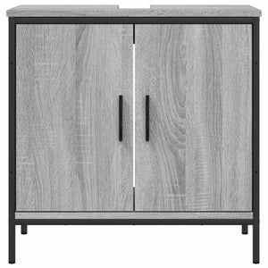 Ντουλάπι Νιπτήρα Μπάνιου Γκρι Sonoma 60x30x60 εκ. Επεξ. Ξύλο