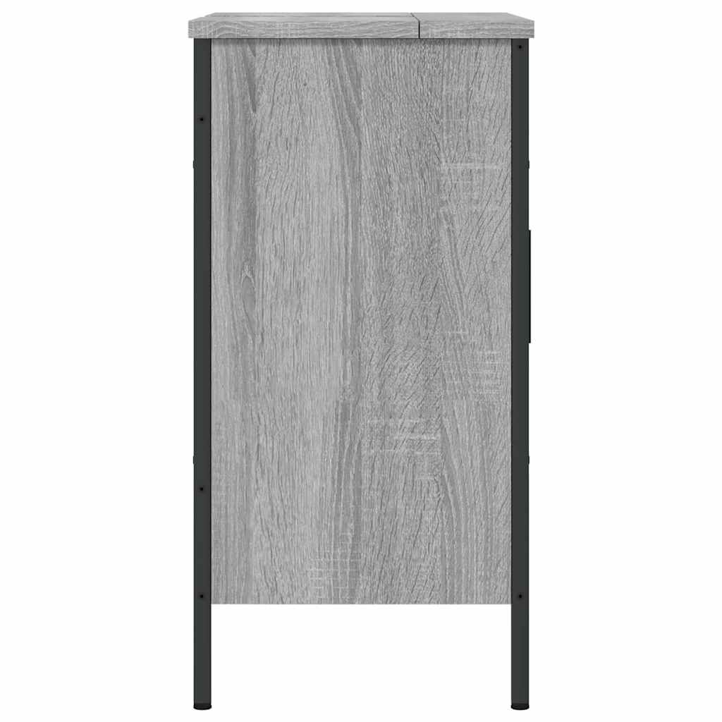 Ντουλάπι Νιπτήρα Μπάνιου Γκρι Sonoma 60x30x60 εκ. Επεξ. Ξύλο
