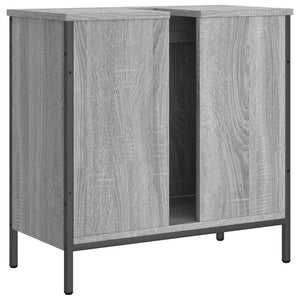 Ντουλάπι Νιπτήρα Μπάνιου Γκρι Sonoma 60x30x60 εκ. Επεξ. Ξύλο