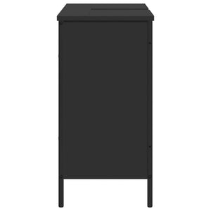 Ντουλάπι Νιπτήρα Μπάνιου Μαύρο 80x30x60 εκ. Επεξεργασμένο Ξύλο - Pakobazaar