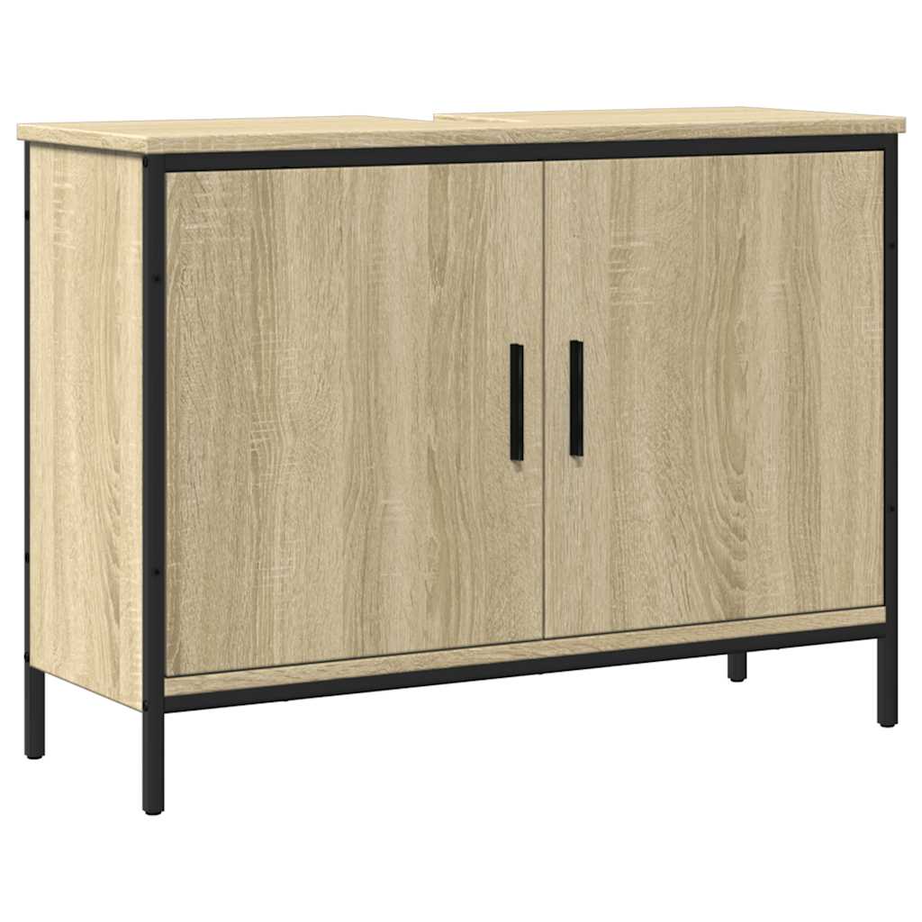 Ντουλάπι Νιπτήρα Μπάνιου Sonoma Δρυς 80x30x60 εκ. Επεξ. Ξύλο