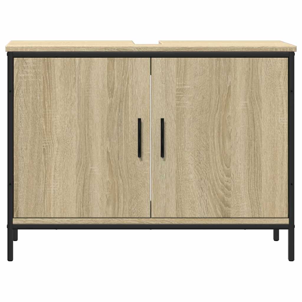 Ντουλάπι Νιπτήρα Μπάνιου Sonoma Δρυς 80x30x60 εκ. Επεξ. Ξύλο