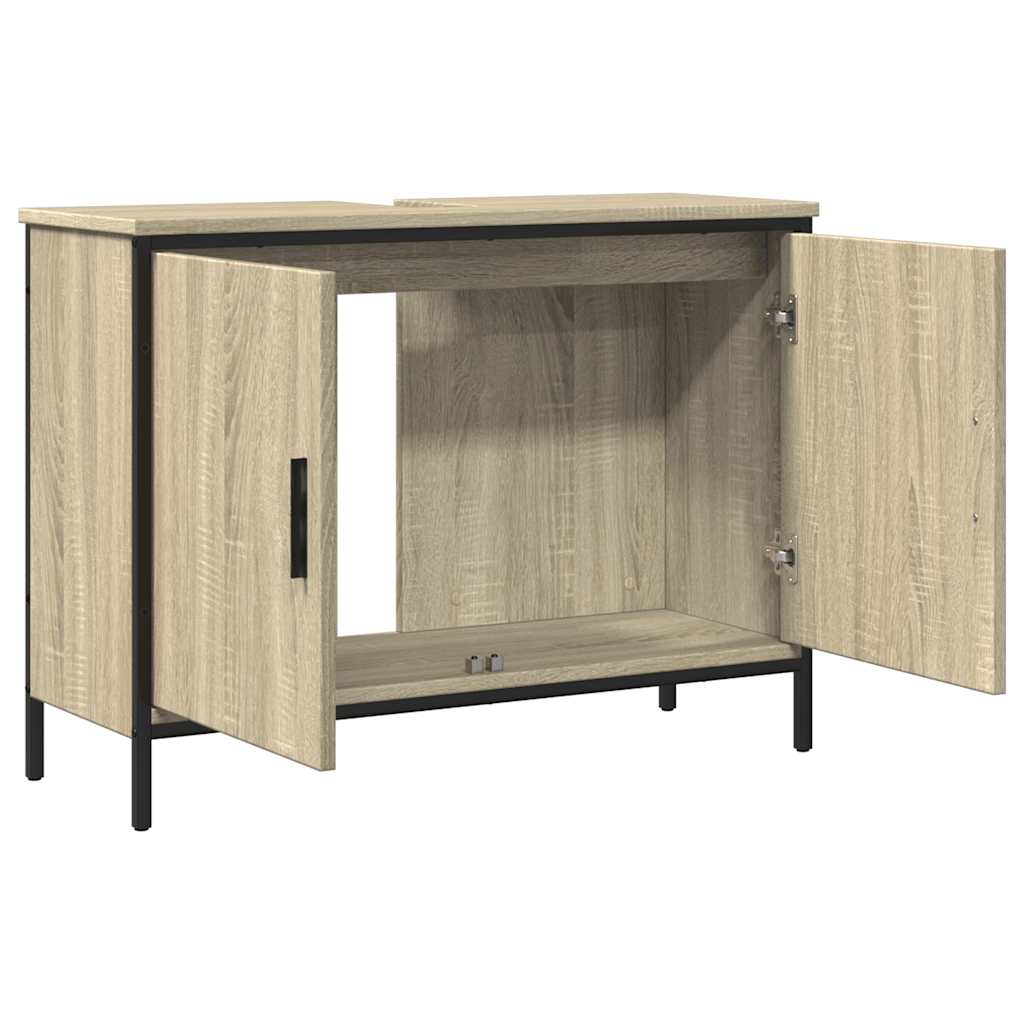 Ντουλάπι Νιπτήρα Μπάνιου Sonoma Δρυς 80x30x60 εκ. Επεξ. Ξύλο