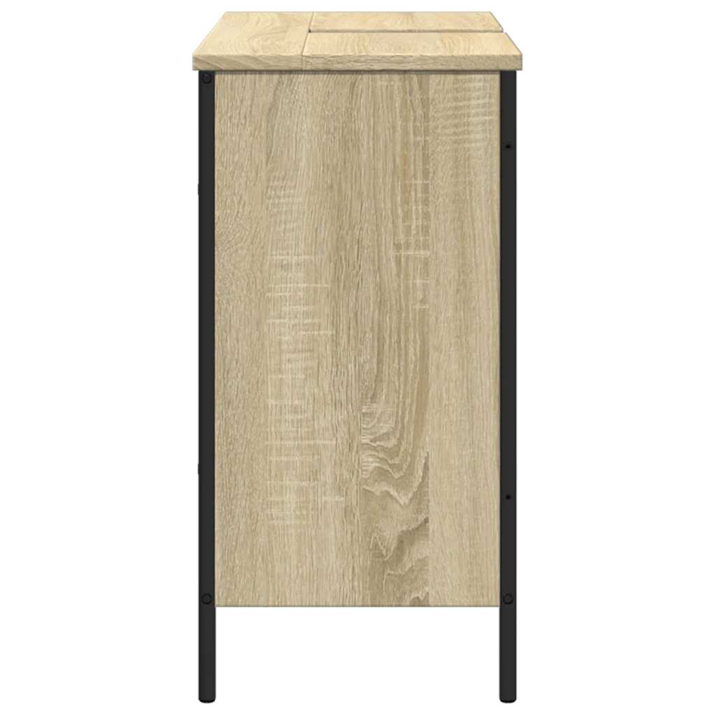 Ντουλάπι Νιπτήρα Μπάνιου Sonoma Δρυς 80x30x60 εκ. Επεξ. Ξύλο