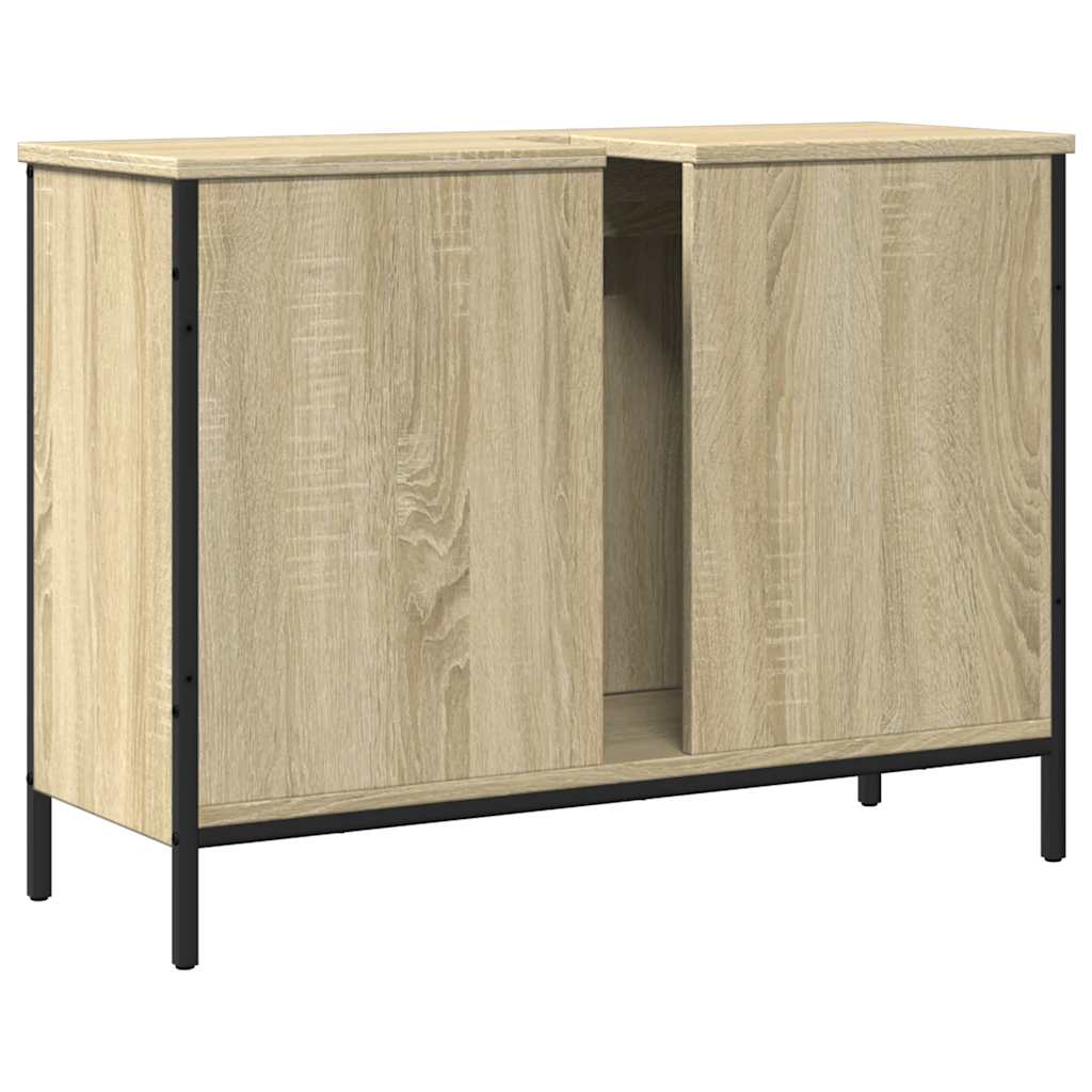 Ντουλάπι Νιπτήρα Μπάνιου Sonoma Δρυς 80x30x60 εκ. Επεξ. Ξύλο