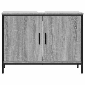 Ντουλάπι Νιπτήρα Μπάνιου Γκρι Sonoma 80x30x60 εκ. Επεξ. Ξύλο