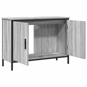Ντουλάπι Νιπτήρα Μπάνιου Γκρι Sonoma 80x30x60 εκ. Επεξ. Ξύλο