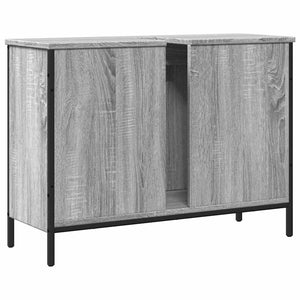 Ντουλάπι Νιπτήρα Μπάνιου Γκρι Sonoma 80x30x60 εκ. Επεξ. Ξύλο