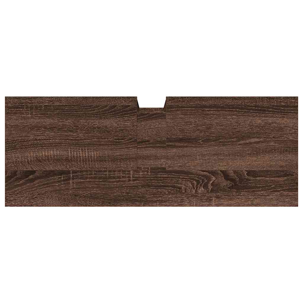 Ντουλάπι Νιπτήρα Μπάνιου Καφέ Δρυς 80x30x60 εκ. Επεξ. Ξύλο