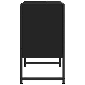 Ντουλάπι Νιπτήρα Μπάνιου Μαύρο 60x33x60 εκ. Επεξεργασμένο Ξύλο