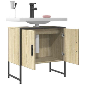 Ντουλάπι Νιπτήρα Μπάνιου Sonoma Δρυς 60x33x60 εκ. Επεξ. Ξύλο