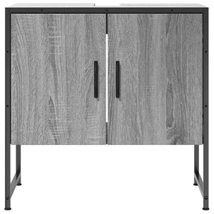 Ντουλάπι Νιπτήρα Μπάνιου Γκρι Sonoma 60x33x60 εκ. Επεξ. Ξύλο