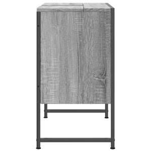 Ντουλάπι Νιπτήρα Μπάνιου Γκρι Sonoma 60x33x60 εκ. Επεξ. Ξύλο