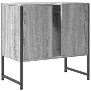 Ντουλάπι Νιπτήρα Μπάνιου Γκρι Sonoma 60x33x60 εκ. Επεξ. Ξύλο
