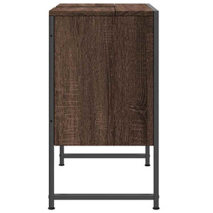 Ντουλάπι Νιπτήρα Μπάνιου Καφέ Δρυς 60x33x60 εκ. Επεξ. Ξύλο - Pakobazaar