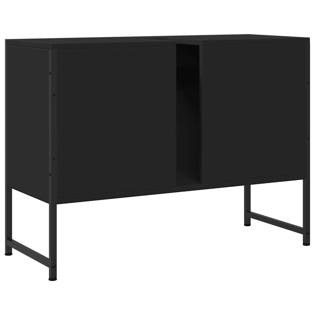 Ντουλάπι Μπάνιου Νιπτήρα Μαύρο 80 x 33 x 60 εκ. Επεξ. Ξύλο - Pakobazaar