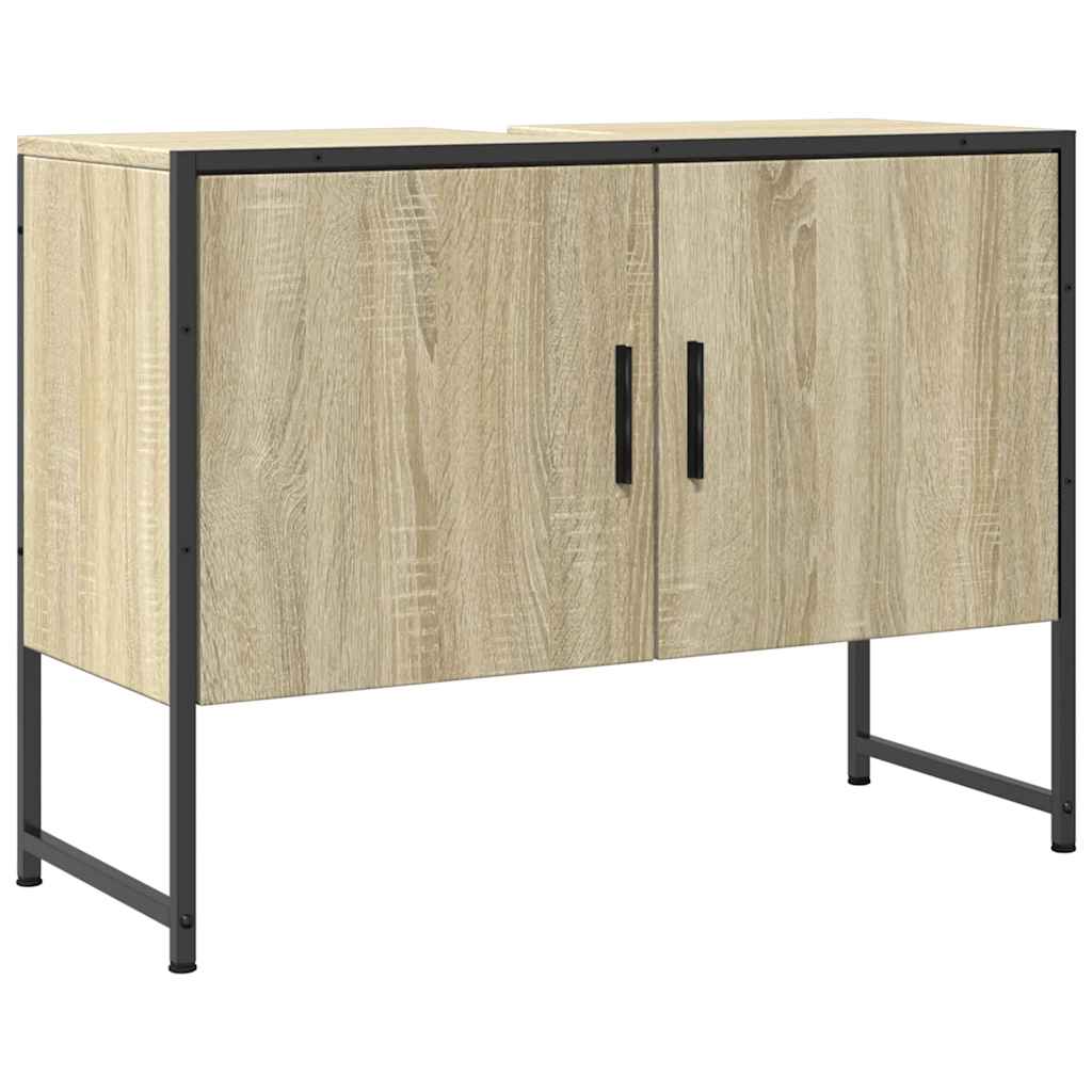 Ντουλάπι Μπάνιου Νιπτήρα Sonoma Δρυς 80 x 33 x 60εκ. Επεξ. Ξύλο