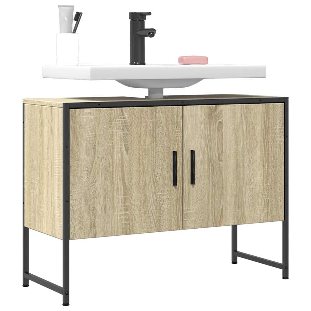 Ντουλάπι Μπάνιου Νιπτήρα Sonoma Δρυς 80 x 33 x 60εκ. Επεξ. Ξύλο