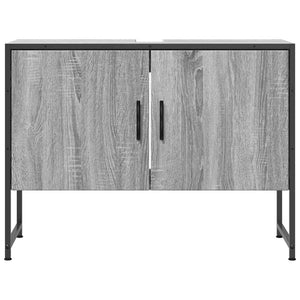 Ντουλάπι Μπάνιου Νιπτήρα Γκρι Sonoma 80 x 33 x 60εκ. Επεξ. Ξύλο - Pakobazaar