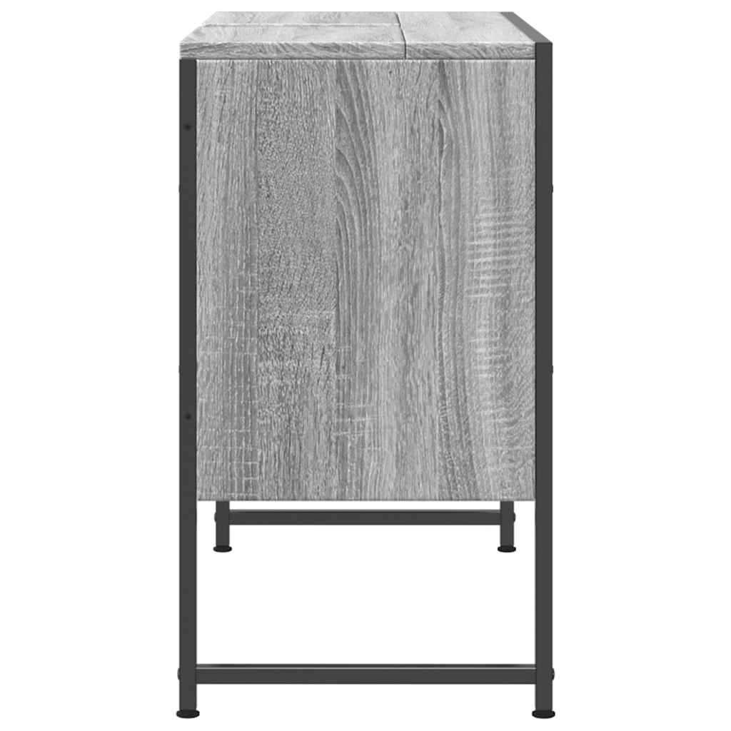 Ντουλάπι Μπάνιου Νιπτήρα Γκρι Sonoma 80 x 33 x 60εκ. Επεξ. Ξύλο - Pakobazaar