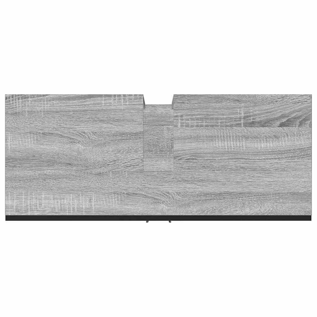 Ντουλάπι Μπάνιου Νιπτήρα Γκρι Sonoma 80 x 33 x 60εκ. Επεξ. Ξύλο - Pakobazaar