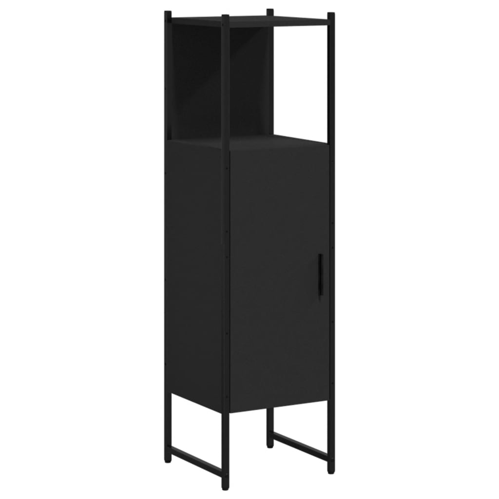 Ντουλάπι Μπάνιου Μαύρο 33 x 33 x 120,5 εκ. Επεξεργασμένο Ξύλο - Pakobazaar