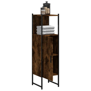 Ντουλάπι Μπάνιου Καπνιστή Δρυς 33x33x120,5 εκ. Επεξεργ. Ξύλο