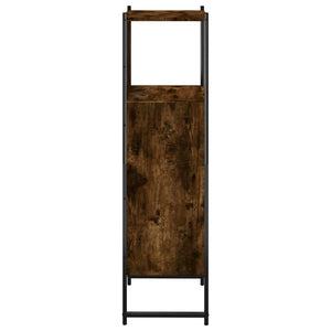 Ντουλάπι Μπάνιου Καπνιστή Δρυς 33x33x120,5 εκ. Επεξεργ. Ξύλο