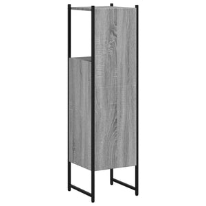 Ντουλάπι Μπάνιου Γκρι Sonoma 33x33x120,5 εκ. Επεξεργασμένο Ξύλο - Pakobazaar