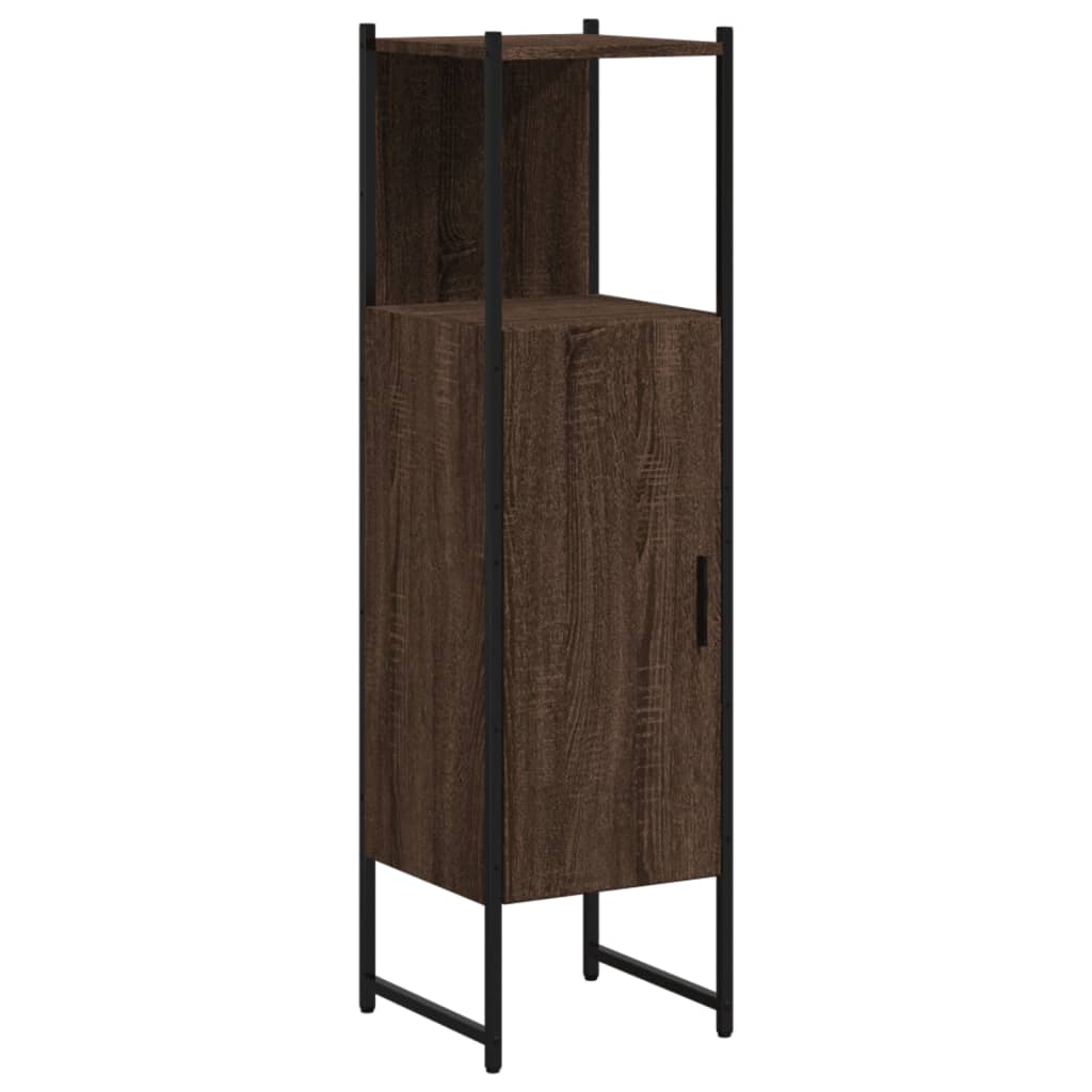Ντουλάπι Μπάνιου Καφέ Δρυς 33x33x120,5 εκ. Επεξεργ. Ξύλο
