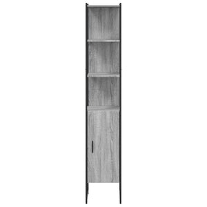 Ντουλάπι Μπάνιου Γκρι Sonoma 33x33x185,5 εκ. Επεξεργασμένο Ξύλο