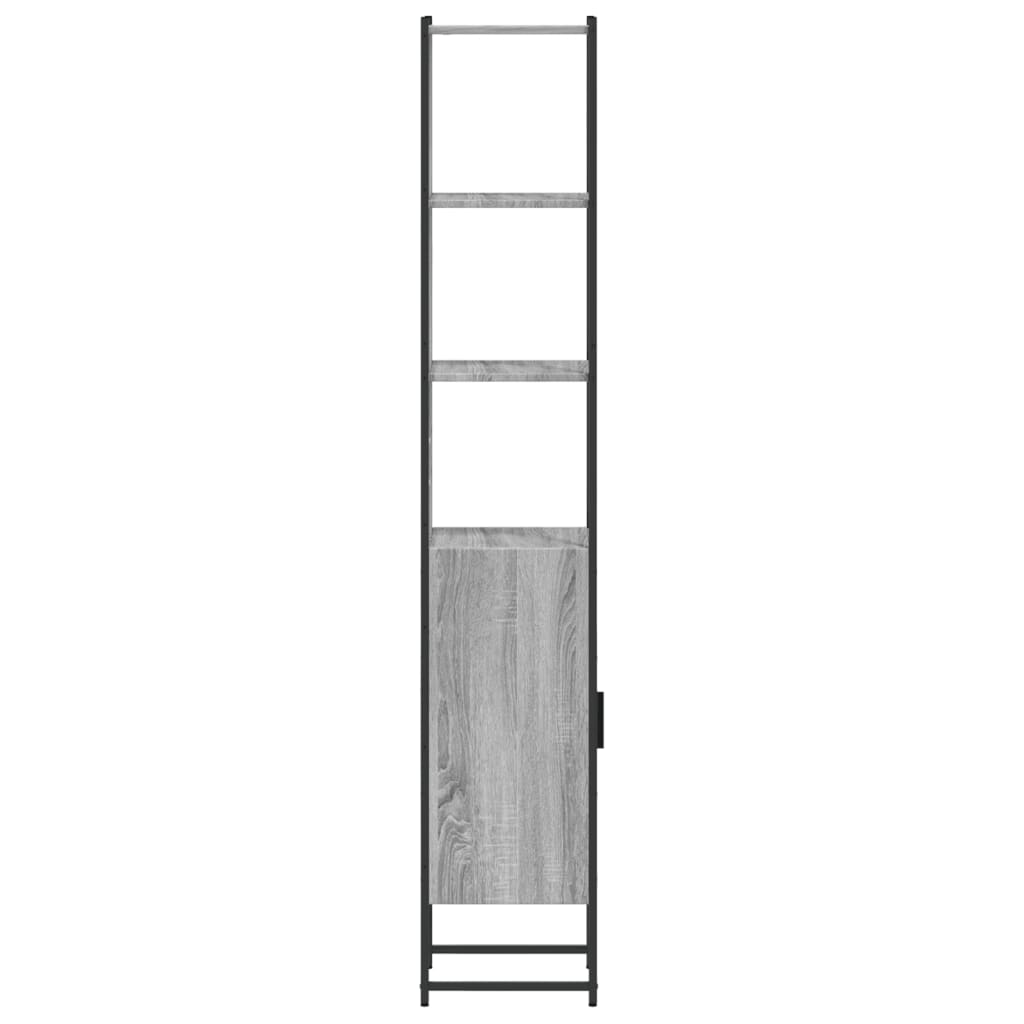 Ντουλάπι Μπάνιου Γκρι Sonoma 33x33x185,5 εκ. Επεξεργασμένο Ξύλο