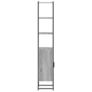 Ντουλάπι Μπάνιου Γκρι Sonoma 33x33x185,5 εκ. Επεξεργασμένο Ξύλο