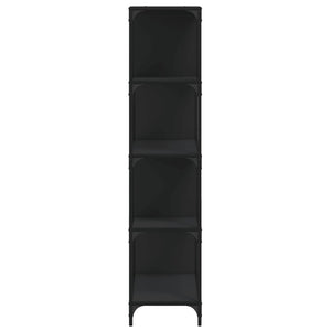 Βιβλιοθήκη Σκάλα 4 Ράφια Μαύρη 139x33,5x149 εκ. Επεξεργ. Ξύλο