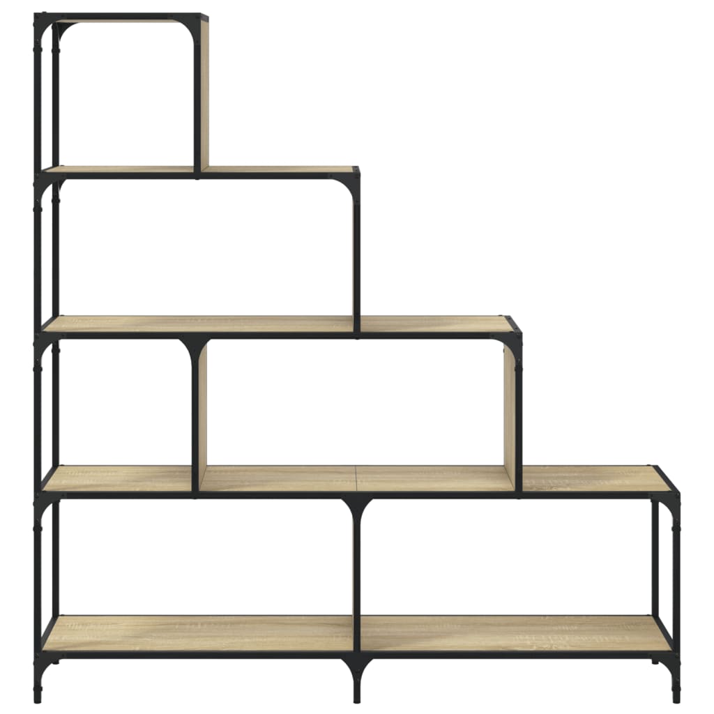 Βιβλιοθήκη Σκάλα 4 Ράφια Sonoma Δρυς 139x33,5x149 εκ Επεξ. Ξύλο