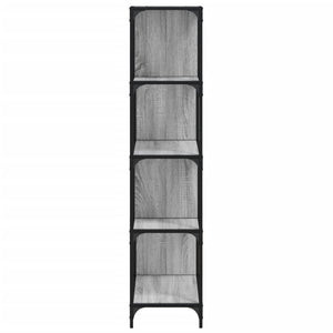 Βιβλιοθήκη Σκάλα 4 Ράφια Γκρι Sonoma 139x33,5x149 εκ Επεξ. Ξύλο - Pakobazaar