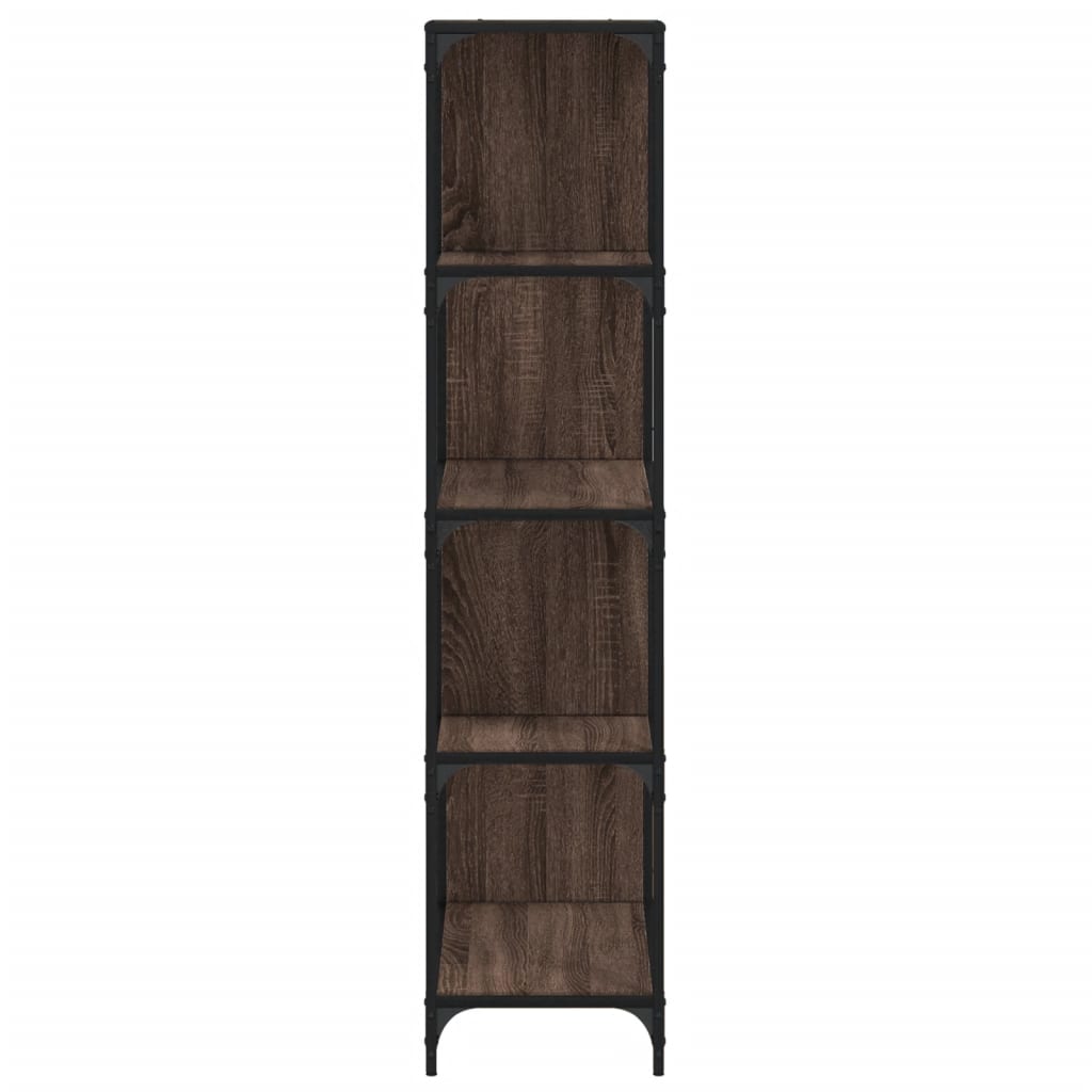 Βιβλιοθήκη Σκάλα 4 Ράφια Καφέ 139x33,5x149 εκ. Επεξ. Ξύλο