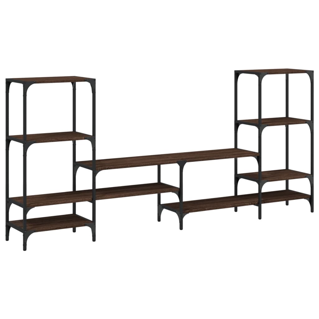 Έπιπλο Τηλεόρασης Καφέ Δρυς 206,5x28,5x95 εκ. Επεξ. Ξύλο