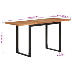 Τραπεζαρία 140 x 70 x 75 εκ. από Μασίφ Ξύλο Ακακίας