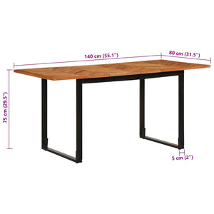 Τραπεζαρία 160 x 80 x 75 εκ. από Μασίφ Ξύλο Ακακίας
