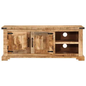 Έπιπλο Τηλεόρασης 110x35x45 εκ. Ακατέργαστο Μασίφ Ξύλο Μάνγκο