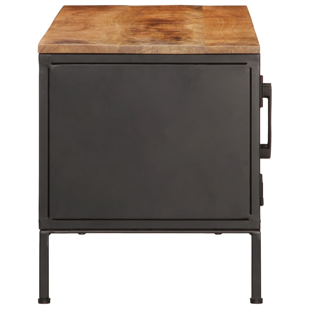 Έπιπλο Τηλεόρασης 110x35x40 εκ. Ακατέργαστο Μασίφ Ξύλο Μάνγκο